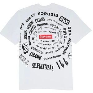 Supreme Spiral Tee White Sz M NEW!!! Authentic